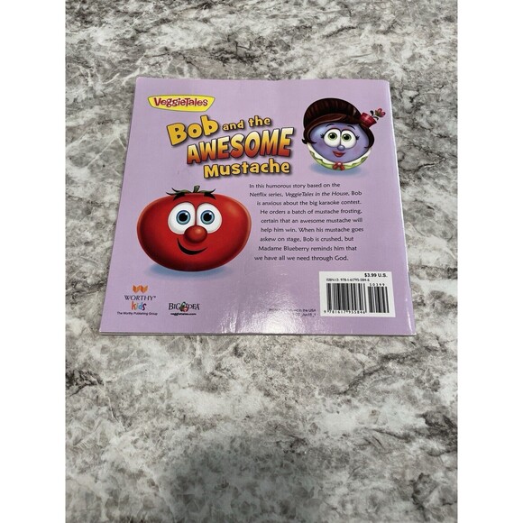 Bob & the Awesome Mustache-VeggieTales Paperback, by VeggieTales - Very Good - Picture 2 of 3